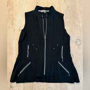 Jamie Sadock M Black Vest Zip Up Pockets Golf Hike